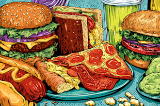 food pop art of your food pop art