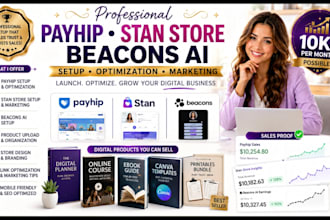 do payhip promotion, stan store marketing, stan store, payhip setup, beacons ai