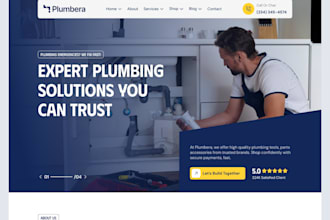 plumber site home repair blue collar business pipe repair hvac plumbing website