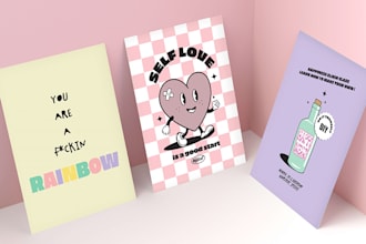 create custom vector illustration, apparel graphic or pattern design