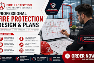 design fire protection sprinkler drawings for installation and building permit