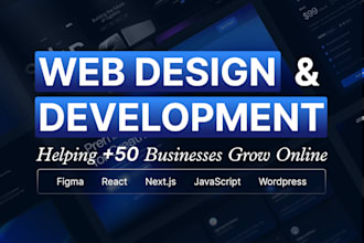 design and develop your website with react, next js or wordpress