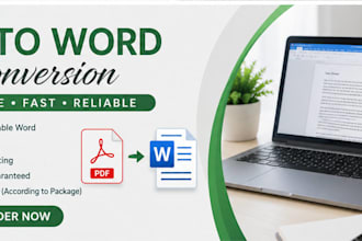 convert PDF to word, image to text and retype documents