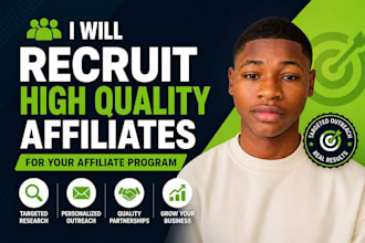 recruit high quality affiliates for your affiliate program