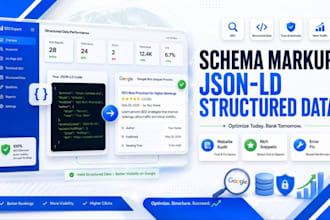 audit website, setup schema markups, json ld, structured data, rich snippets