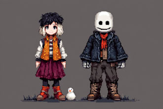 create pixel art characters