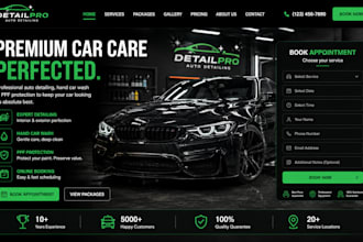 buildauto detailing, car wash ppf website withbooking system