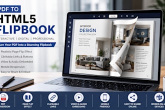 convert PDF to HTML5 interactive flipbook, digital magazine or photo album