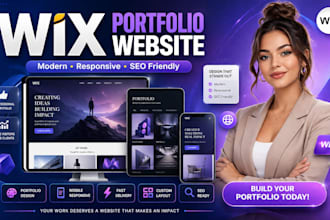 design a modern wix portfolio website that wins clients