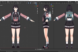 edit, fix, optimize, convert, create custom vrchat, vtuber avatar, vroid model