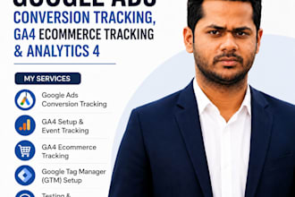 google ads conversion tracking, GTM setup and ga4 tracking