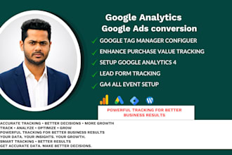 setup google ads conversion tracking, GTM and ga4 tracking