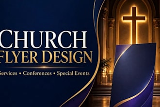 design a church flyer for services, conferences and special events