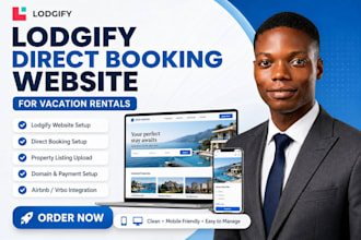 build a lodgify direct booking website for vacation rentals