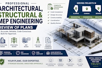 architectural and structural review plan mep engineer in illinois kansas nevada