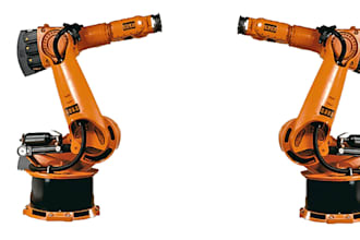 design industrial robotic arm robot parts cad model and automation