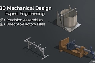 design professional 3d cad mechanical parts and assemblies
