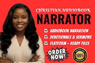 narrate christian devotionals, record female voice over for christian audiobook
