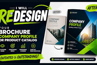 do redesigning of your brochure company profile or product catalog for you