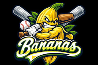 design a modern baseball logo for team, league, or merch
