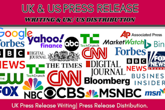 write press release, UK US PR distribution submit press release PR writing
