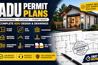 create a professional adu floor plans and architectural drawings