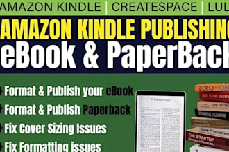professionally format your amazon KDP ebook for kindle and paperback