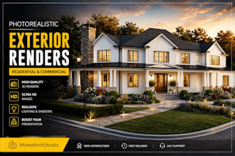 create photorealistic exterior 3d renders