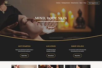 design wix esthetician website aesthetic clinic microblading waxing website