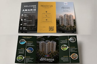 design professional tri fold brochure flyer and real estate brochure