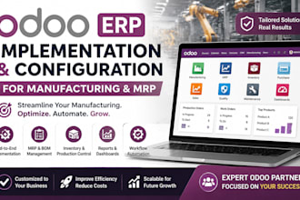do odoo erp implementation and configuration for manufacturing and mrp