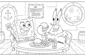 create kids coloring book with bold and easy coloring pages