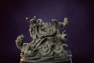 do 3d character sculpting, action figures, dnd miniatures, and stl for 3d print