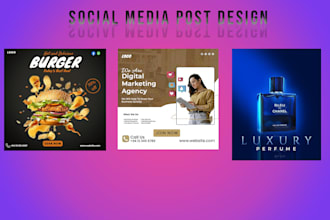 design modern social media posters