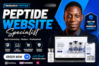 build fda compliant peptide website peptide wordpress website biotech website
