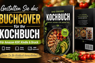 kochbuch cover, behebe cover fehler und unterstütze bei der veroffentlichung