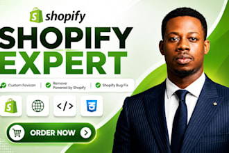 add custom shopify favicon, remove powered by shopify and fix shopify bugs