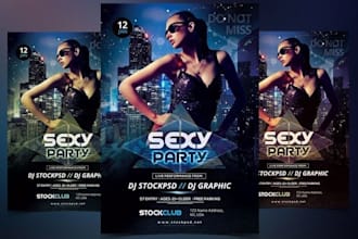 create graphic poster design and minimalist event flyer