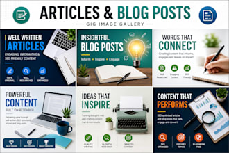 write high quality articles and blog posts