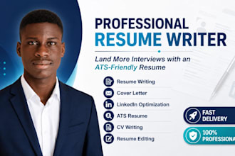 write a professional executive tech resume, cv writing service and cover letter
