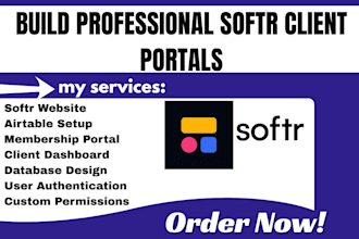 design softr client portal membership website airtable no code setup database