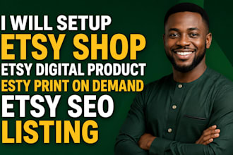 setup etsy shop etsy digital product esty print on demand etsy SEO listing