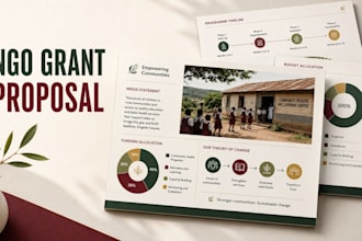 design ngo grant proposal presentation and nonprofit funding pitch deck