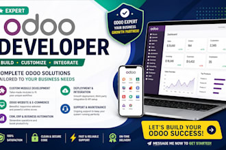be your expert odoo developer for erp, website, ecommerce crm and customization