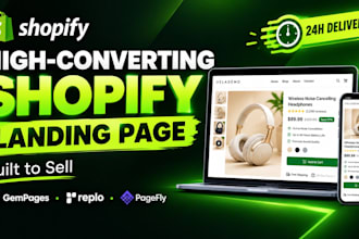 design or clone shopify landing page in gempages