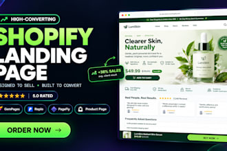 design a high converting shopify landing page with gempages