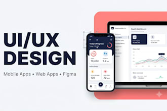 design a modern mobile app and web app UI UX in figma