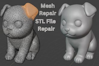 modify edit resize mesh repair or customize your stl obj  file for 3d printing