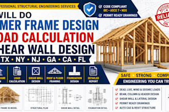 do timer frame design load calculation shear wall design tx ny ca fl