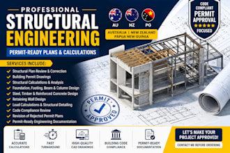 review, correct and stamp au nz pn structural plans for building permit approval